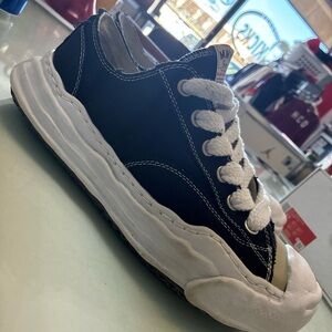 Men’s Maison Mihara Hank Canvas Low Black SZ 42 EU Rare Pre Owned No Box Used